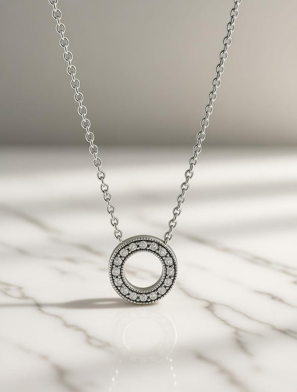 Pavé Circle Collier Necklace